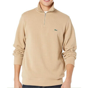 Lacoste Men's Long Sleeve Quarter Zip Cotton Sweatshirt Viennois XL